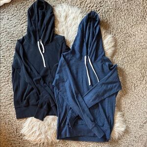 Black and Blue Hooded Sweatshirts